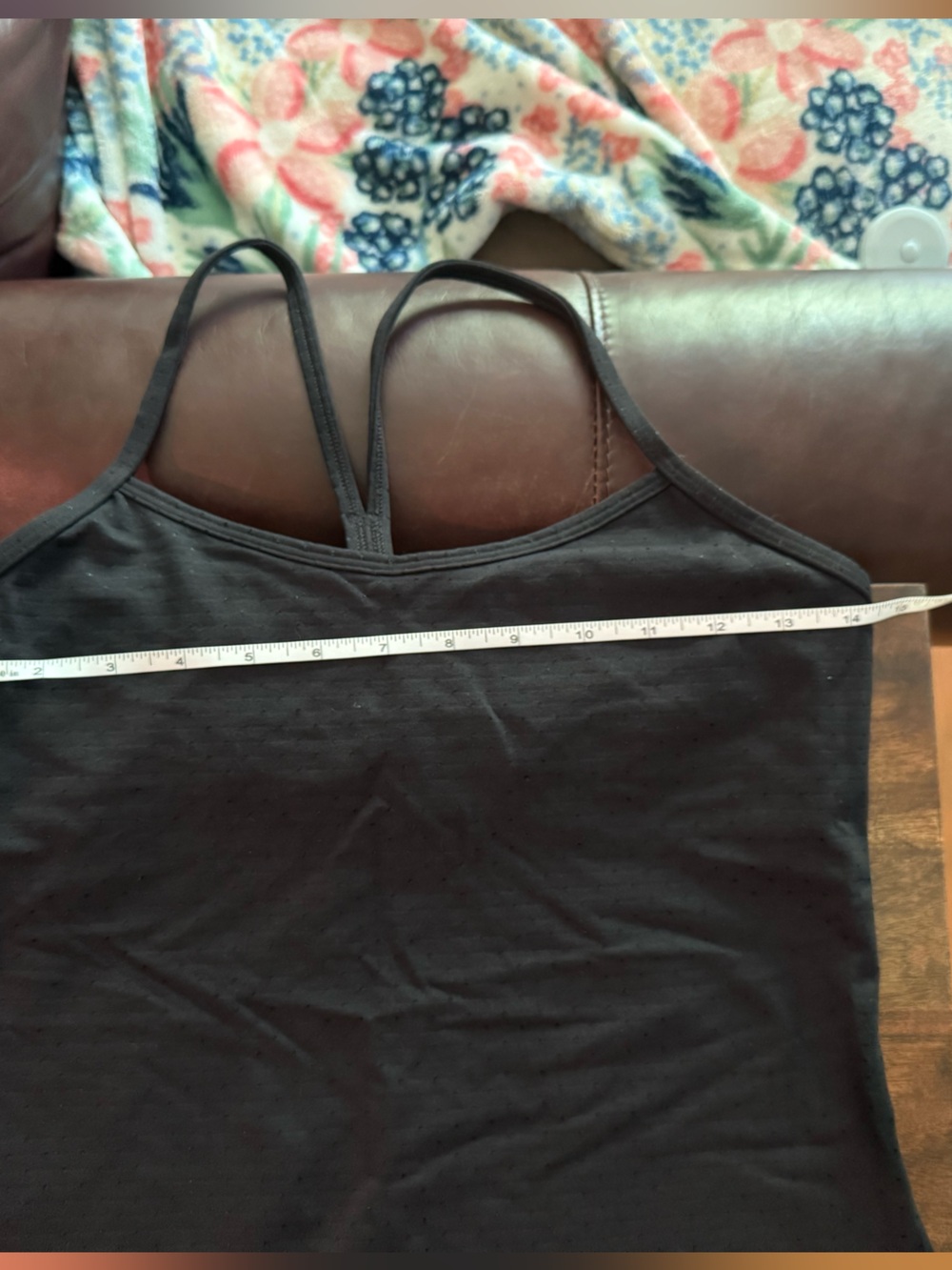 Lululemon Power Y Perforated Racerback Luon Athletic Tank Top Shine Dot Black - Picture 11 of 13